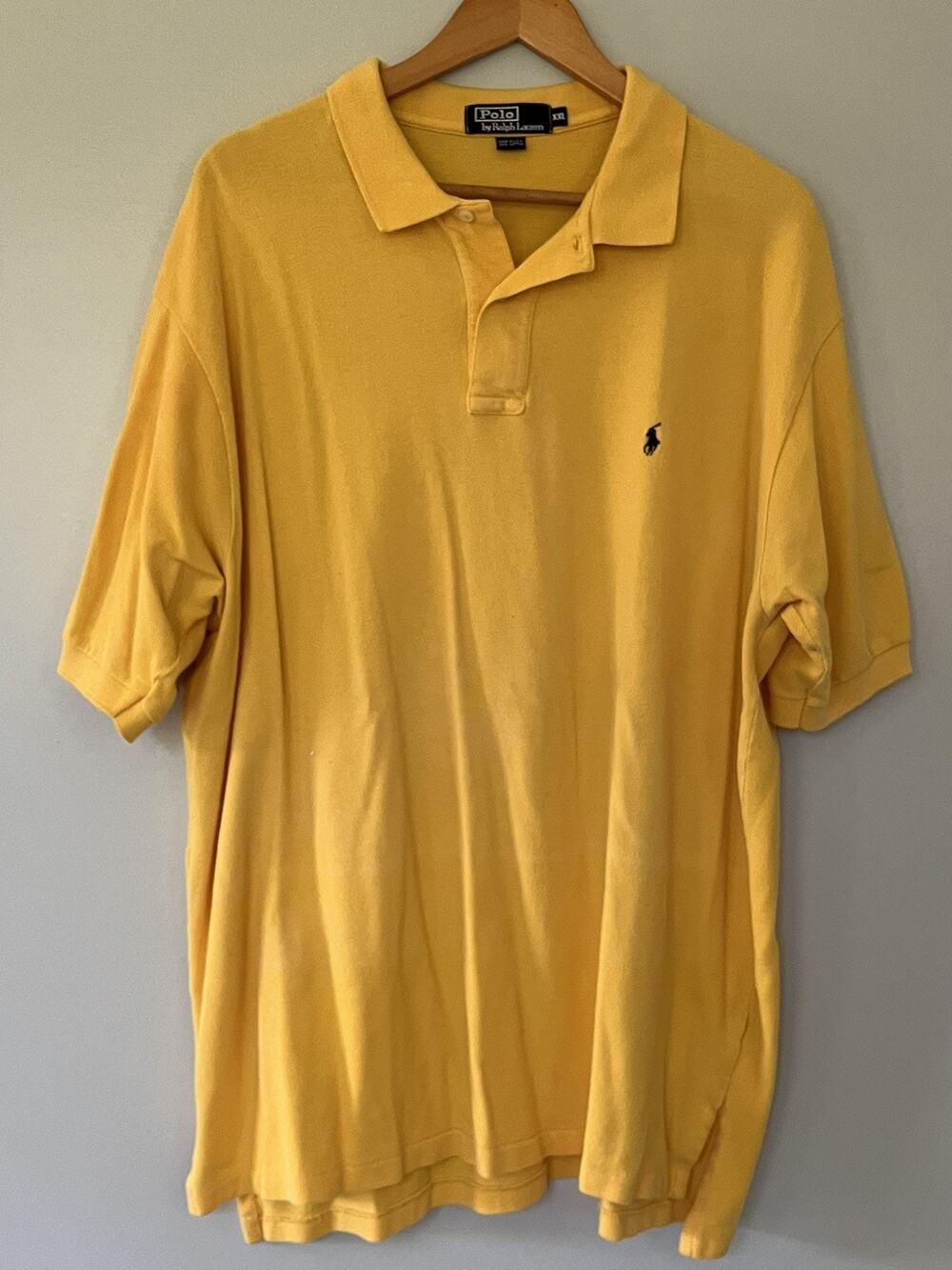 Vintage 80s/90s Ralph Lauren Polo Shirt Mens XXL Yellow Cotton USA
